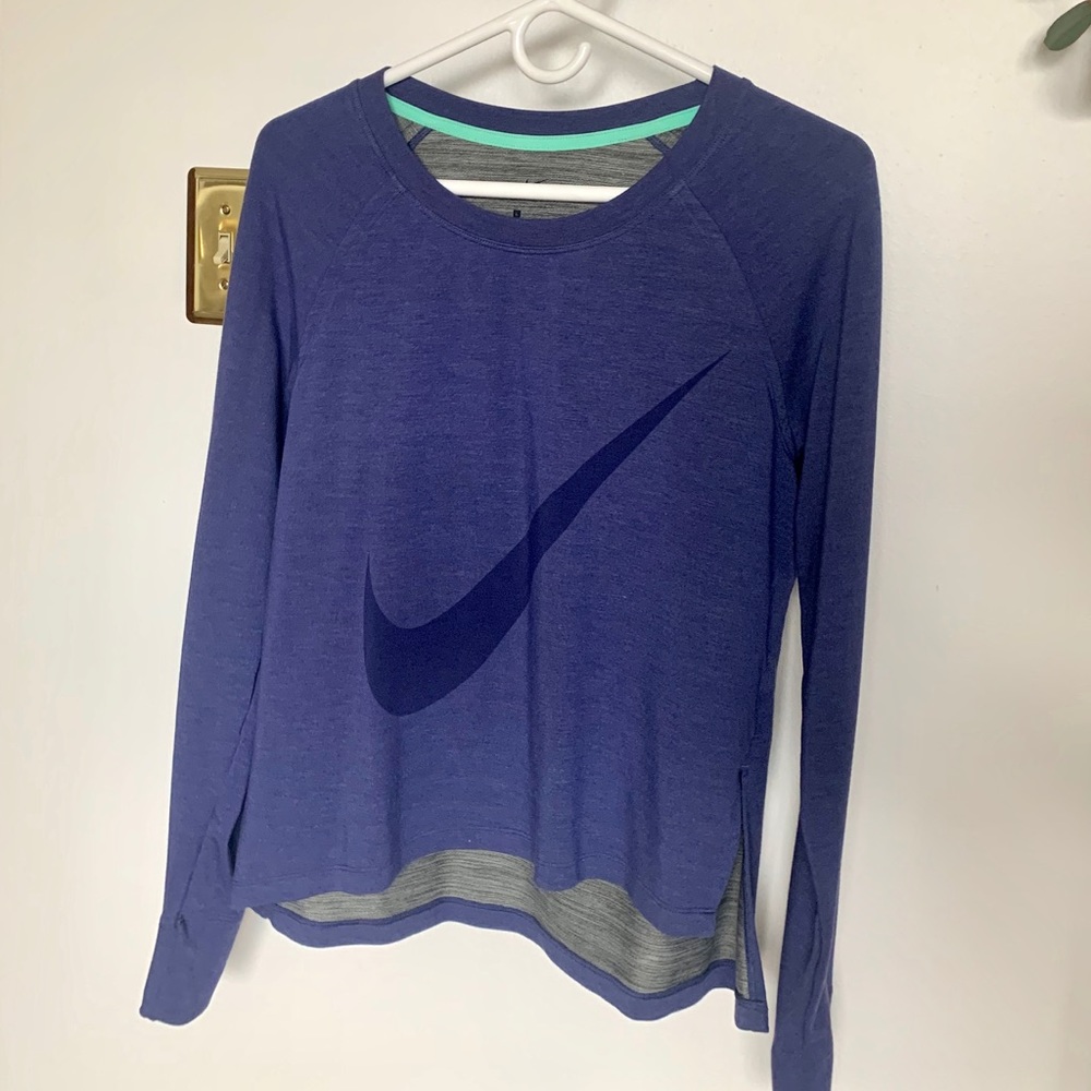 NIKE Purple Long Sleeve Tee